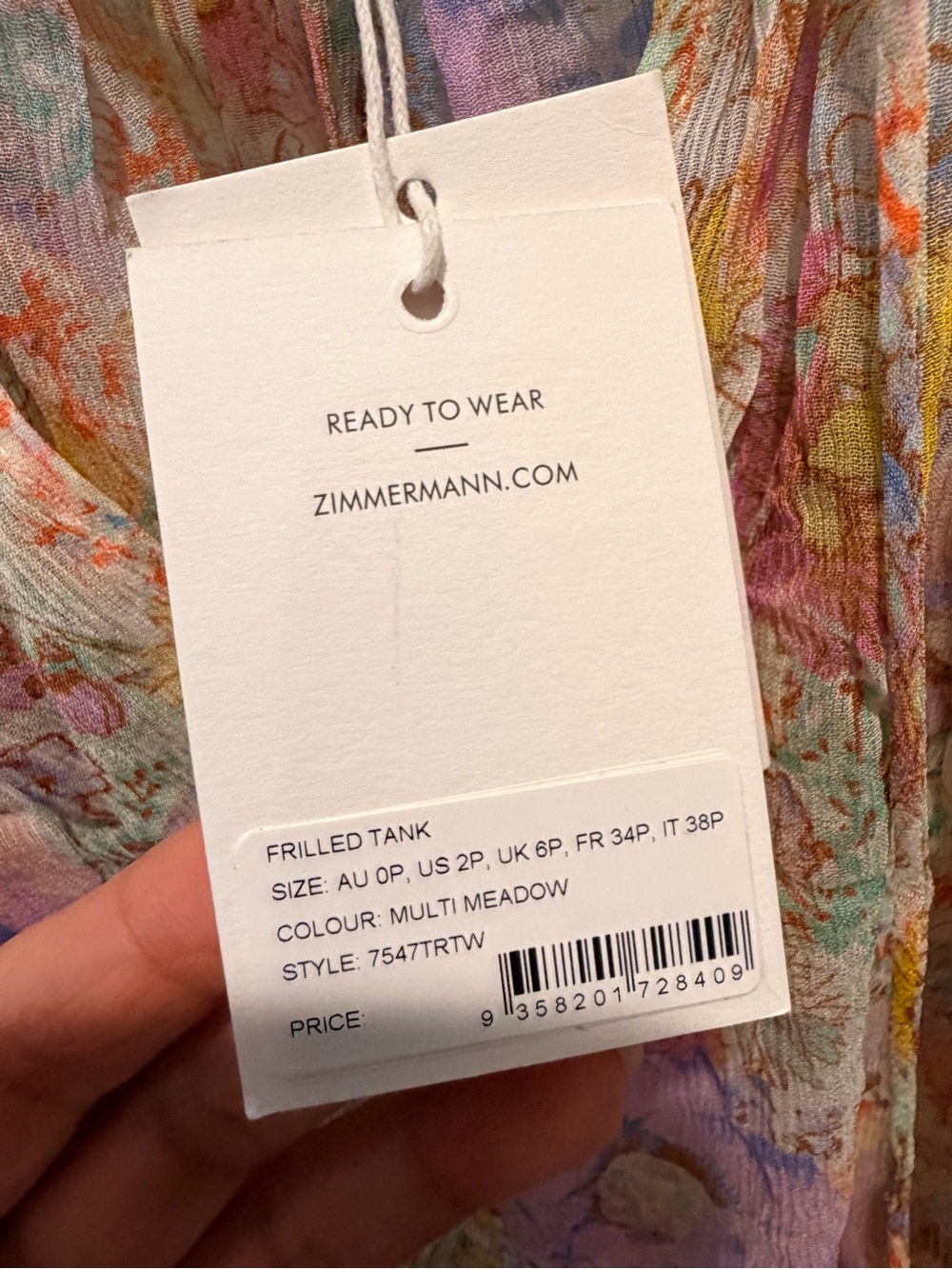 Zimmermann Butterfly Floral Print Top - Picture 4 of 6